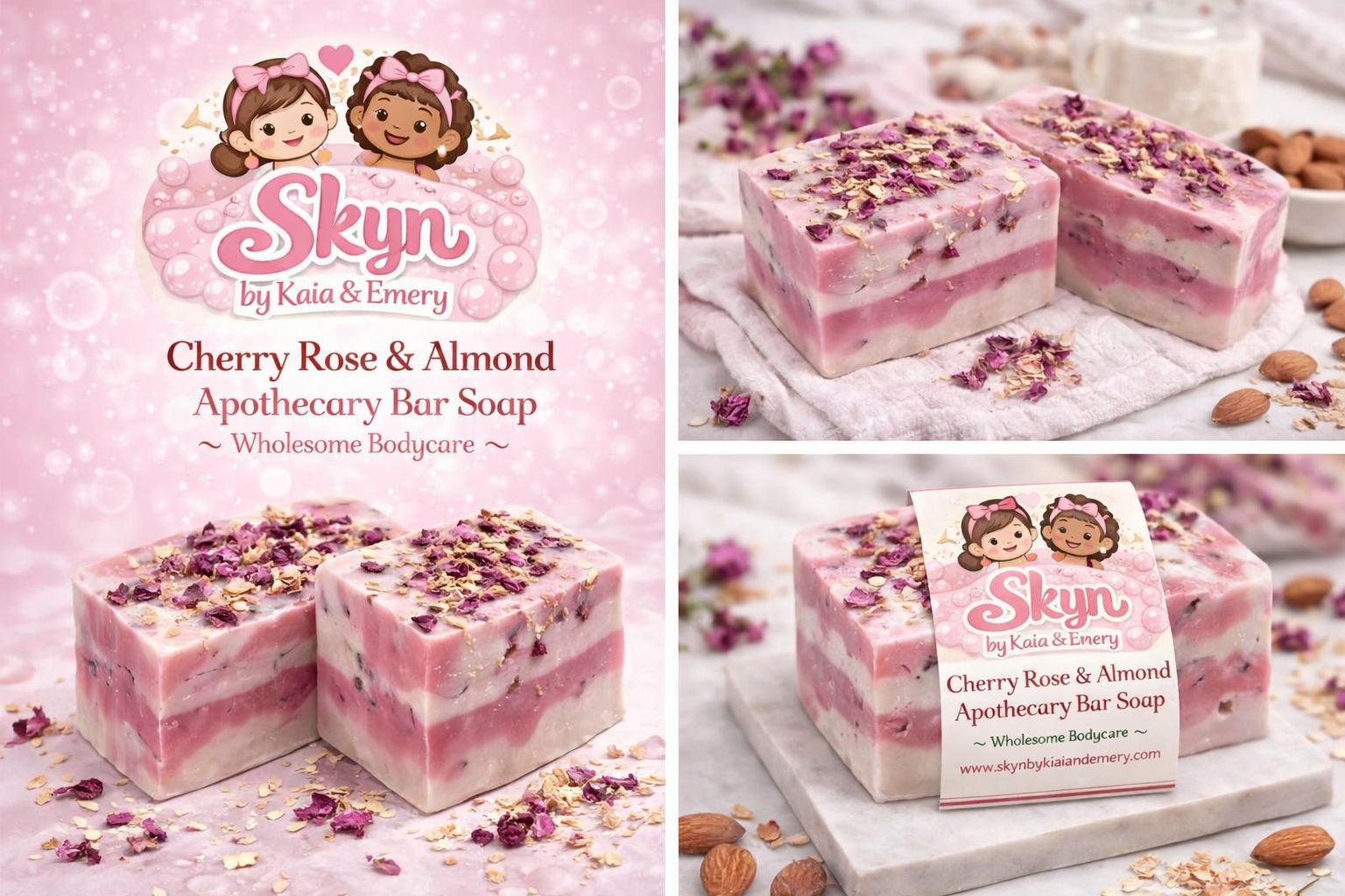 Cherry Rose & Almond Apothecary Bar Soap